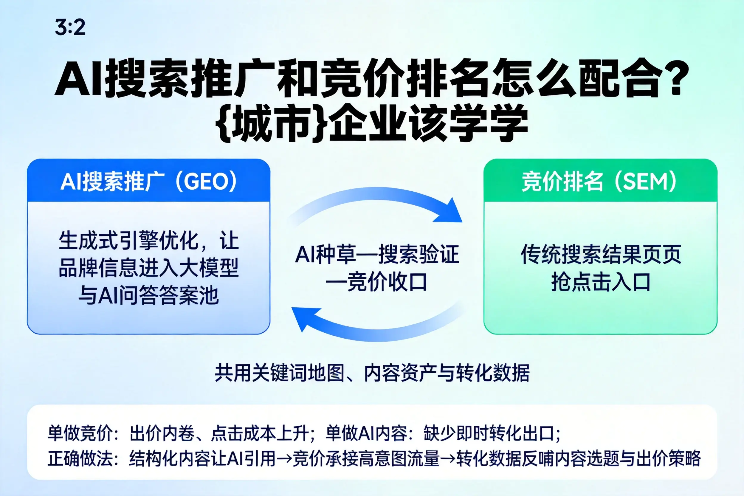 AI搜索推广和竞价排名怎么配合？黄山企业该学学