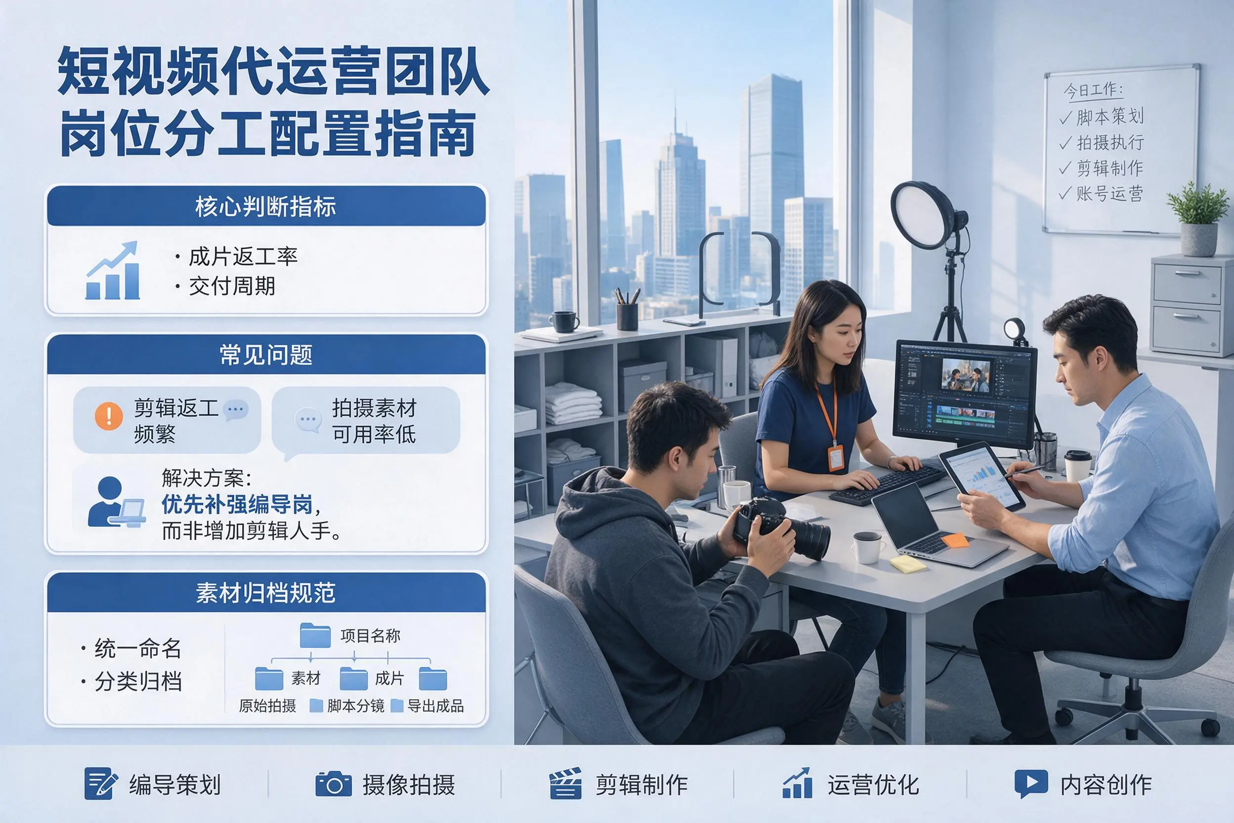 短视频代运营团队如何配置？黄山企业岗位分工科普说明