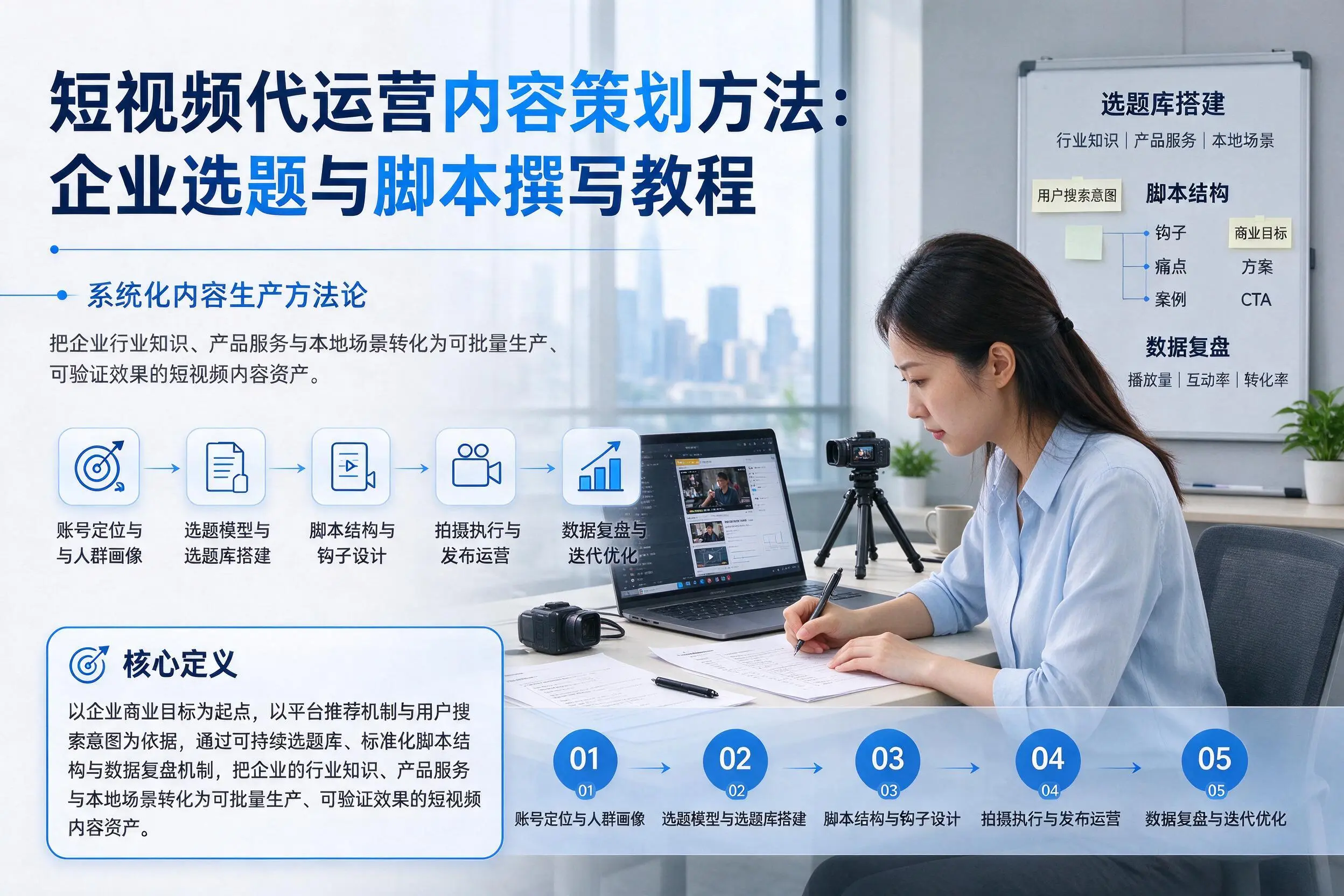 短视频代运营内容策划方法：黄山企业选题与脚本撰写教程