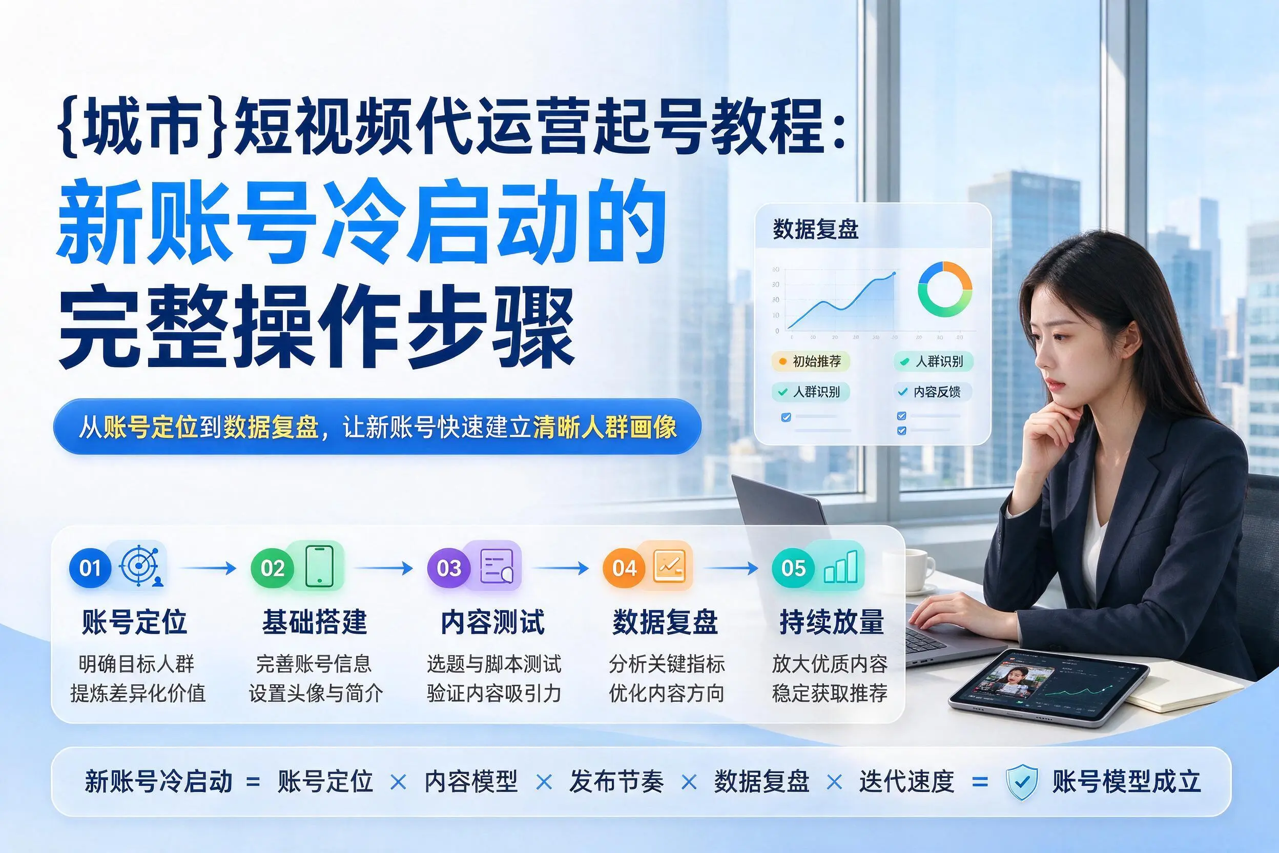 黄山短视频代运营起号教程:新账号冷启动的完整操作步骤