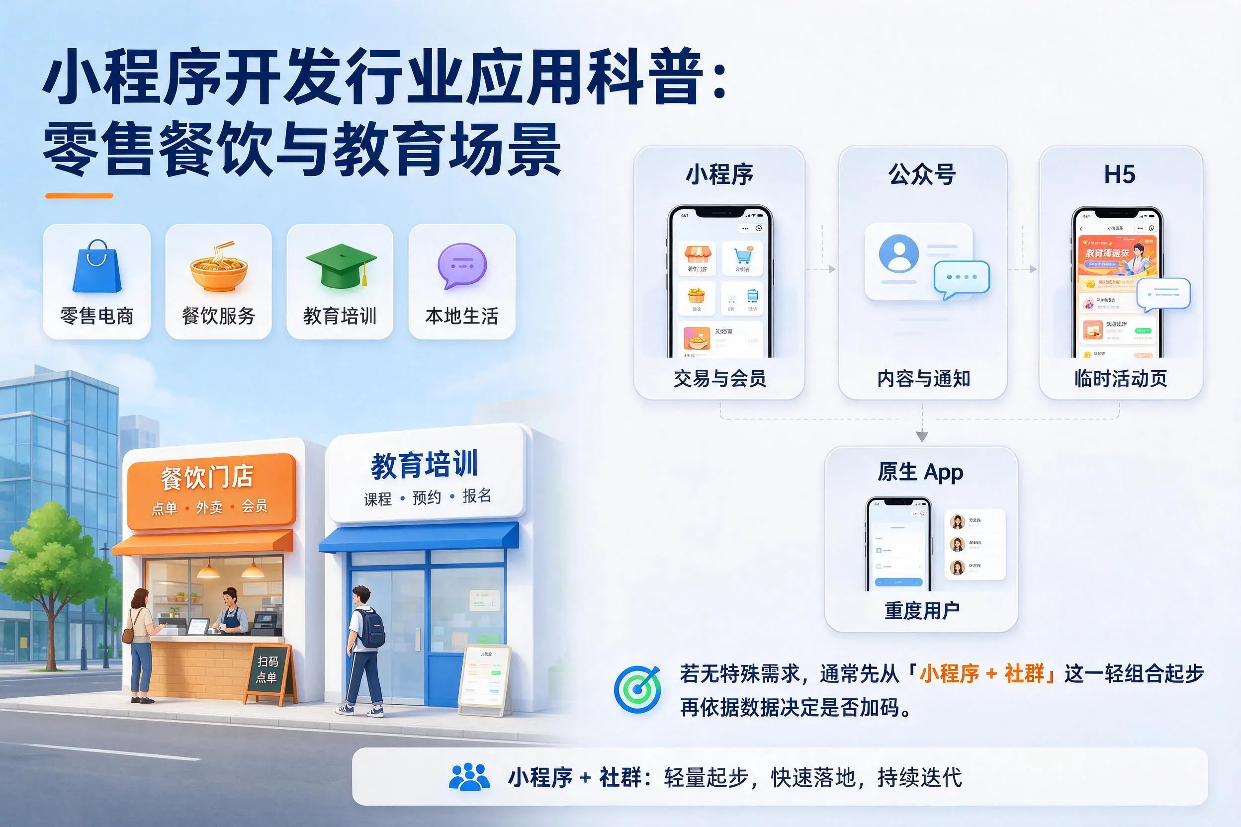黄山小程序开发行业应用科普：零售餐饮与教育场景