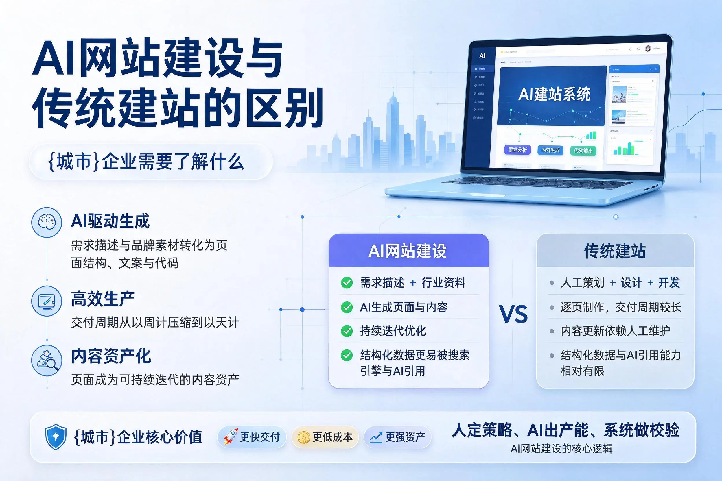 AI网站建设与传统建站的区别，黄山企业需要了解什么