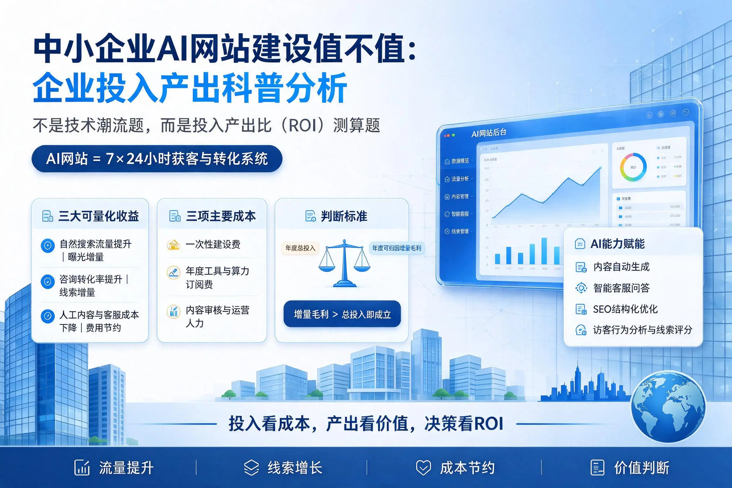 中小企业AI网站建设值不值：黄山企业投入产出科普分析