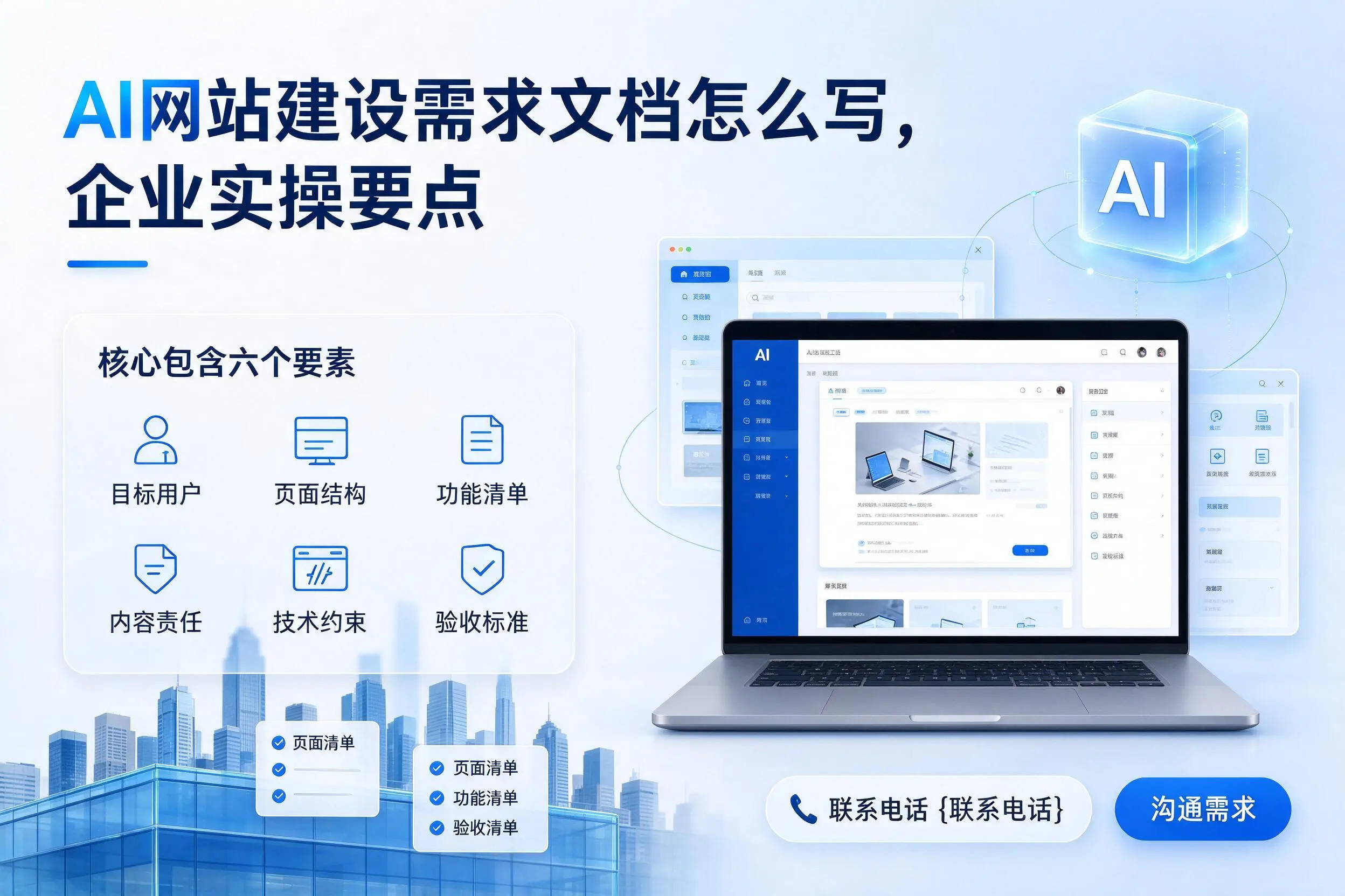 AI网站建设需求文档怎么写,黄山企业实操要点