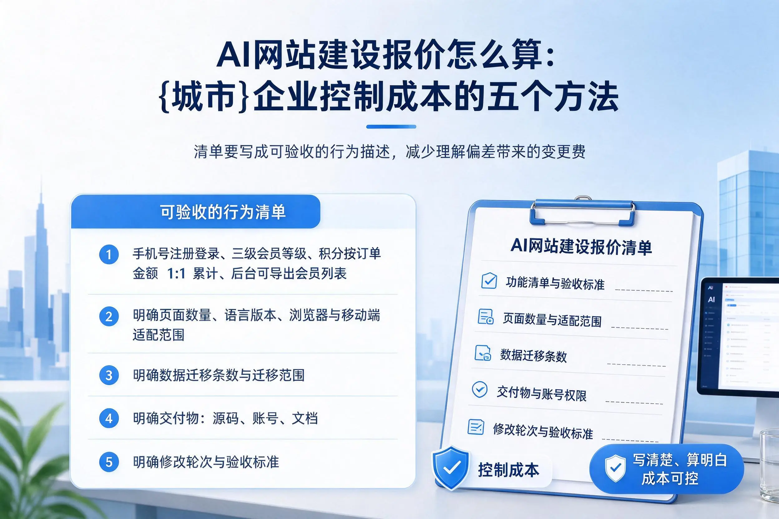 AI网站建设报价怎么算：黄山企业控制成本的五个方法